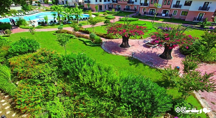 نمایی از محوطه فضای سبز هتل